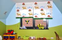 Raffgardine mit Tiger f&uuml;rs Kinderzimmerfenster