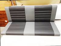 Sitzbank gepolstert mit Leder grau Raumausstattung Ungar